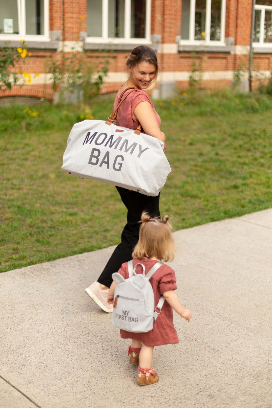 Sac à langer Mommy Bag Canvas Gris - Childhome