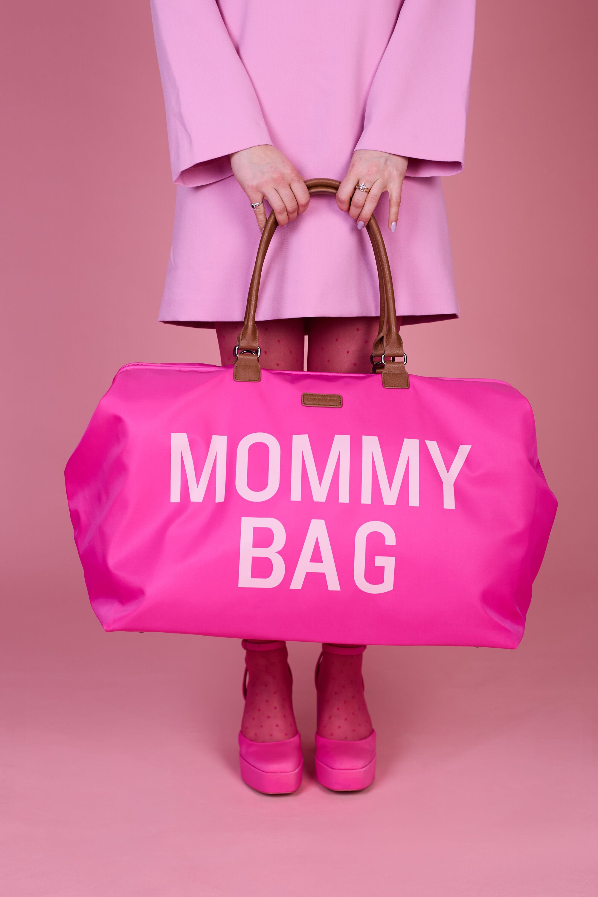 Mommy Bag Large - Ecru/Zwart