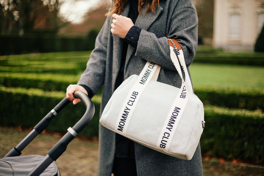 Mommy Club sac à langer Signature Canvas Off white - Childhome