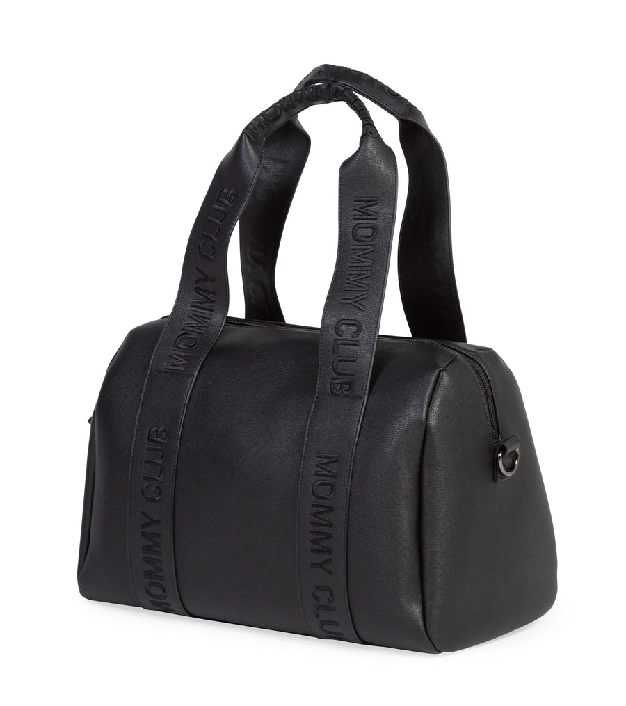 Mommy Club sac à langer Signature Cuir Vegan Noir - Childhome