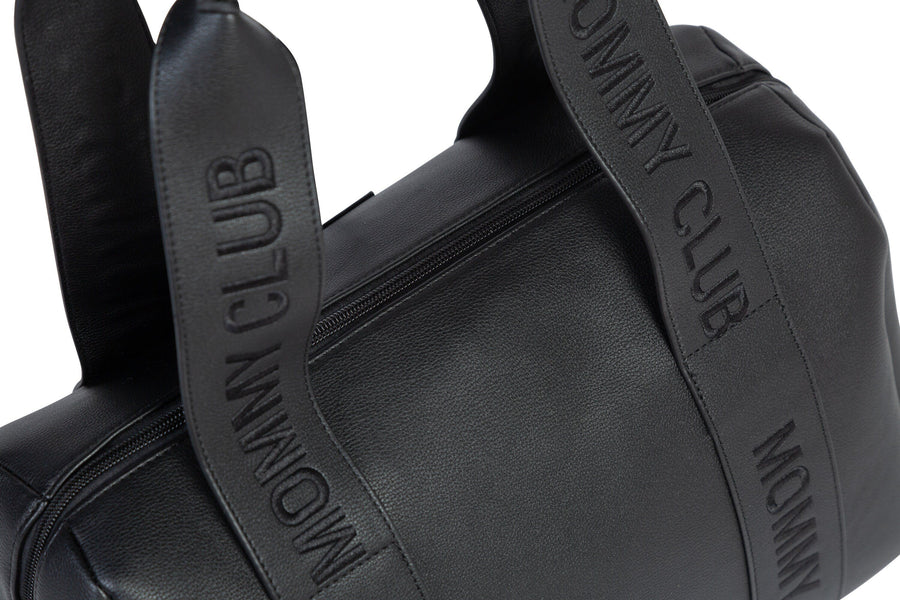 Mommy Club sac à langer Signature Cuir Vegan Noir - Childhome