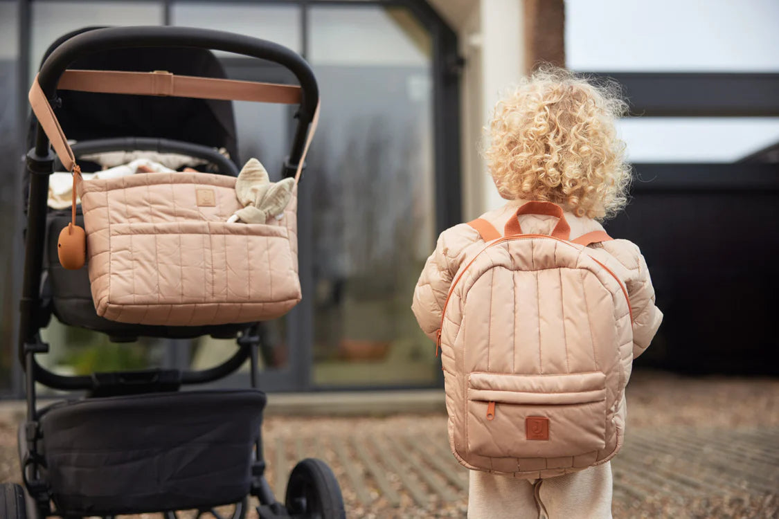 Natural Boucle backpack - Jollein