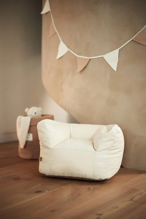 Fauteuil Pouf Enfant Twill Natural - Jollein