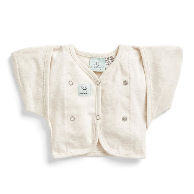 Cocoon Butterfly Cardi Oatmeal Marle (0-3M) - Ergopouch