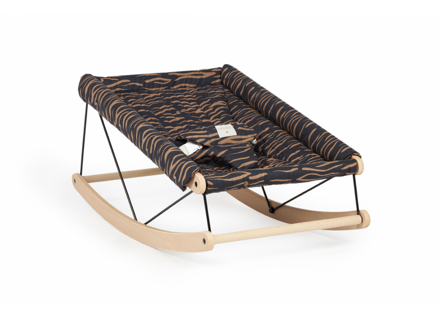 Baby lounger Growing Green | Blue Waves - Nobodinoz 