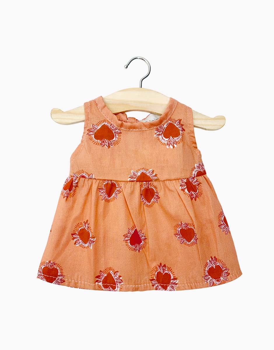 Faustine Apple Birds dress for doll - Minikane