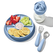 Stick &amp; Stay Gray Plate - OXO TOT 