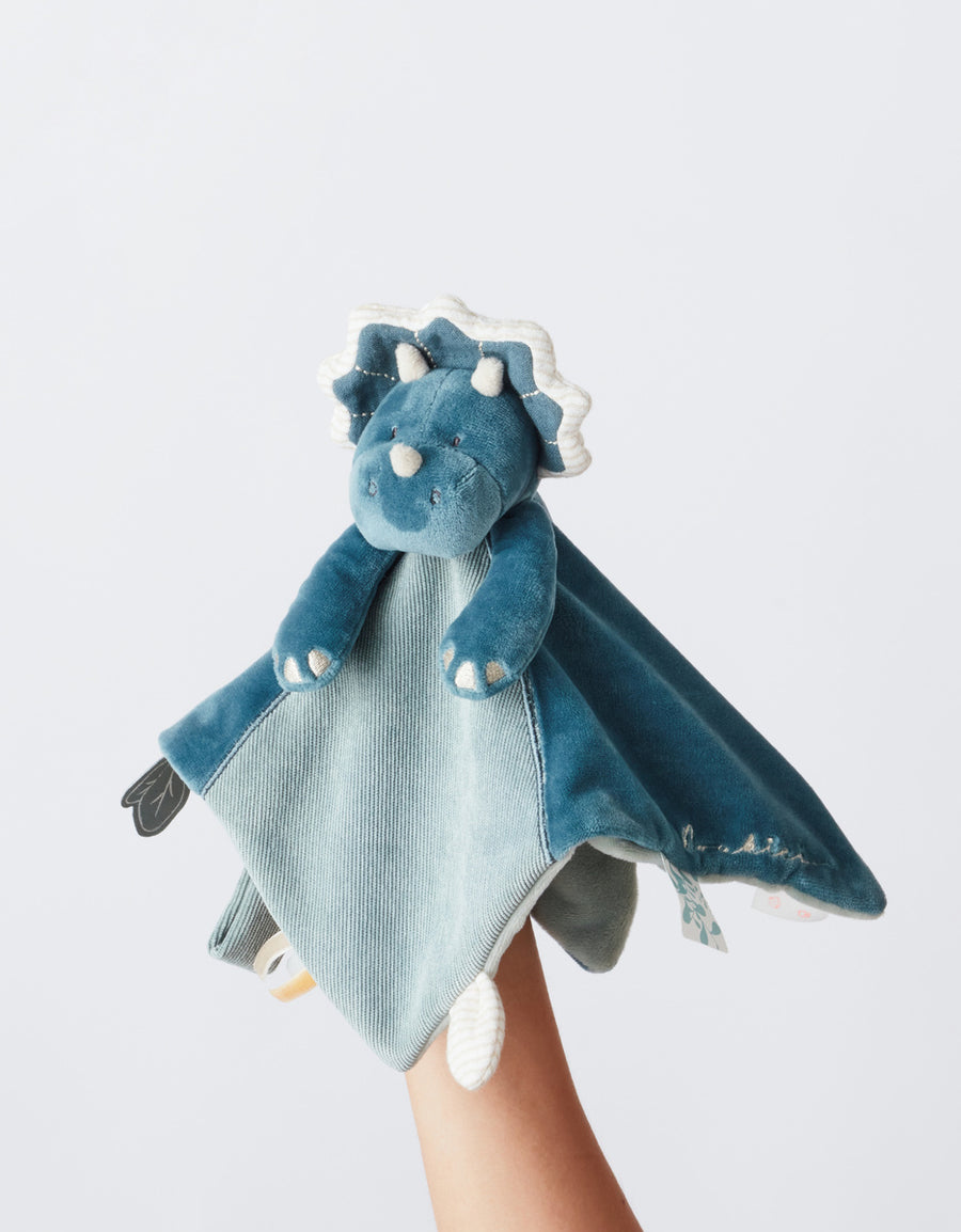 Peluche Small Ops en Veloudoux Bleu 25cm - Noukies – Comptoir des Kids