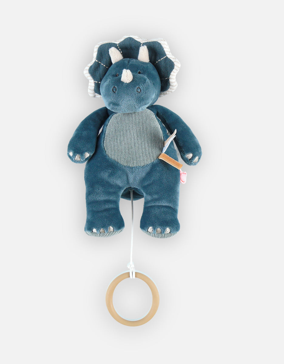 Ops mini musical plush toy in Blue Veloudoux - Noukies