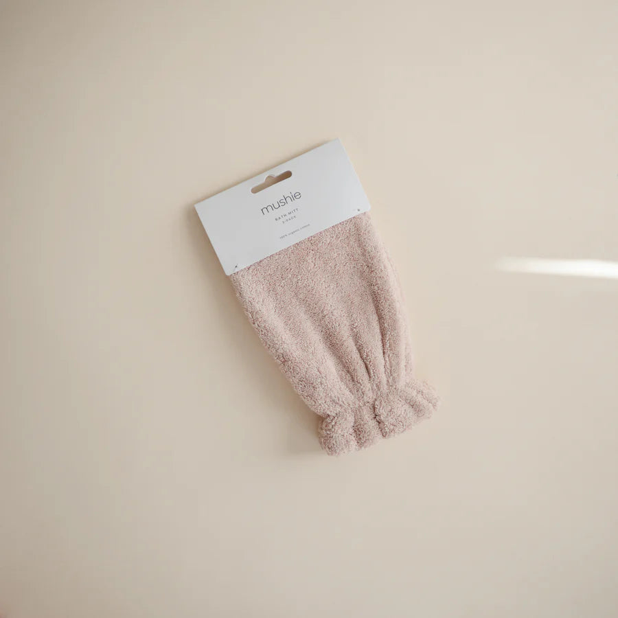 Lot de 2 gants de toilette pour bébé Blush - Mushie