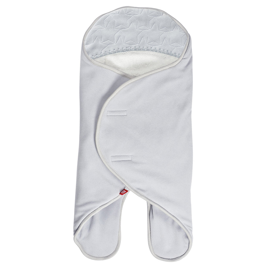 Babynomade® 0-6 maanden fleece Parelgrijs/Wit