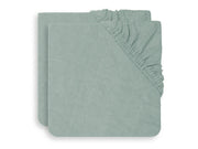 Pack of 2 Sponge changing mat covers 50x70cm | Ash green - Jollein