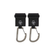 Stroller clips with carabiner (set of 2) Black - Lassig 