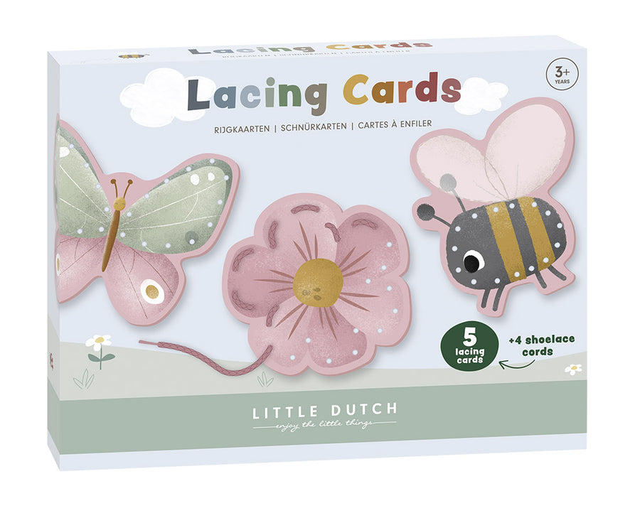 Flowers &amp; Butterflies threading cards - Little dutch 