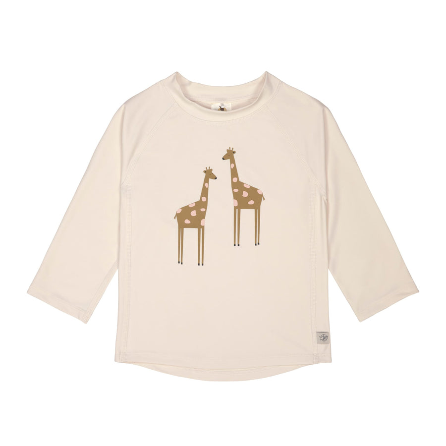 T-shirt anti-UV manches longues Girafe écru - Lassig