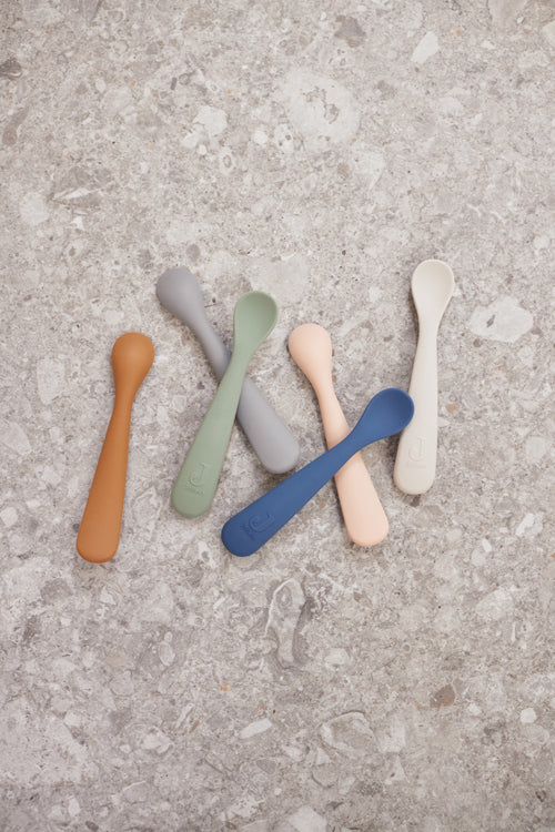 Silicone spoons (2pcs) Storm Gray - Jollein