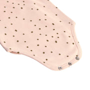 GOTS Powder Pink Dotted Short Sleeve Baby Bodysuit - Lassig 