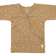 T-Shirt Kimono Bébé Pointillés Curry GOTS - Lassig