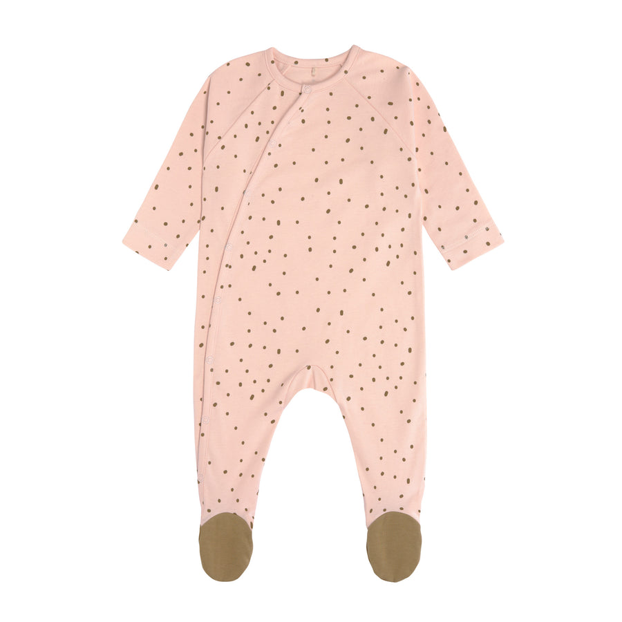 Pyjama bébé avec pieds GOTS Rose Poudré - Lassig