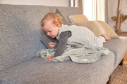 Combinaison pour dormir, Gigoteuse bébé avec jambes Rayé Gris Anthracite - Lassig