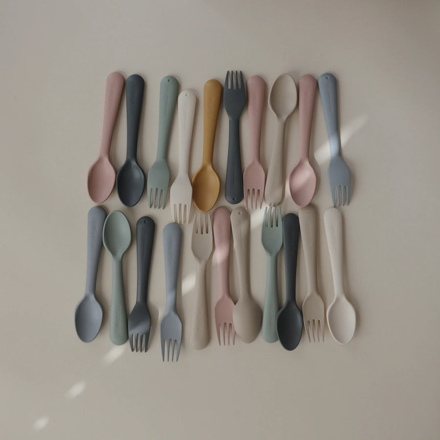 Fork &amp; Spoon Set / Sage - Mushie 