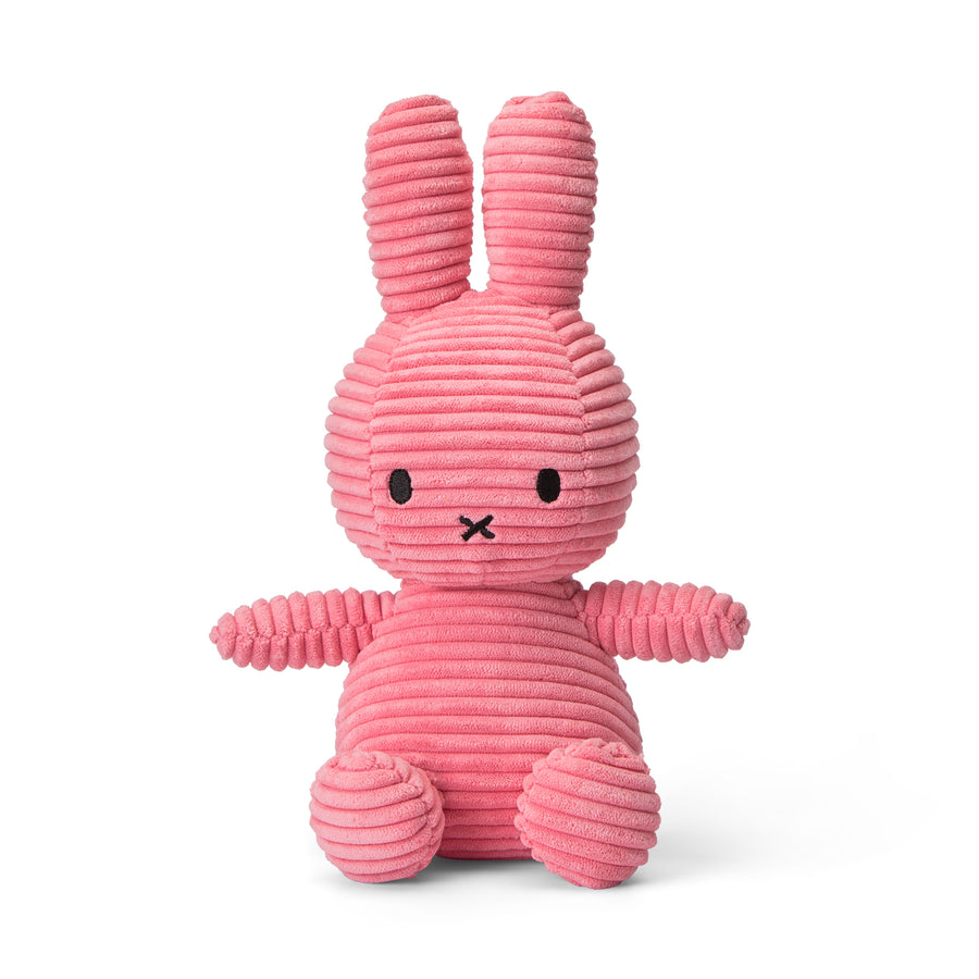 Miffy Corduroy Bubblegum Pink Plush Toy 23cm - Bon Ton Toys 