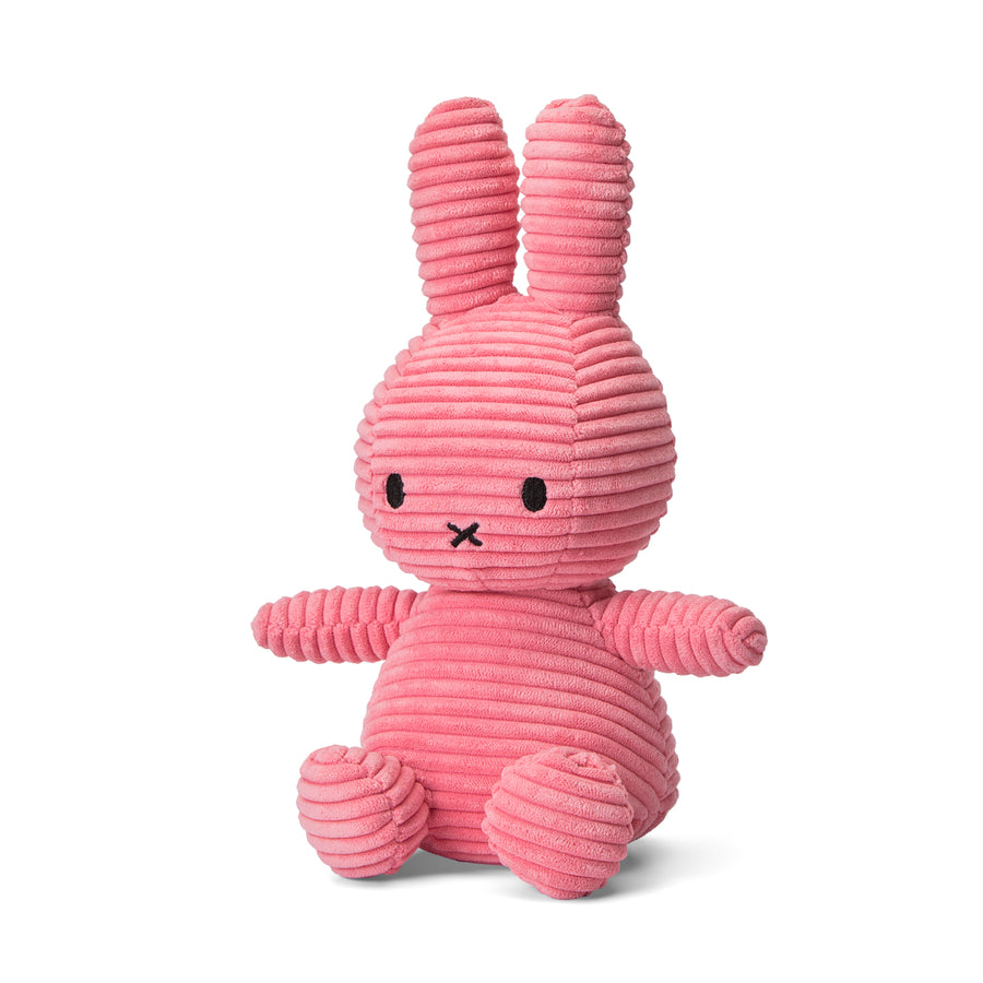 Miffy Corduroy Bubblegum Pink Plush Toy 23cm - Bon Ton Toys 