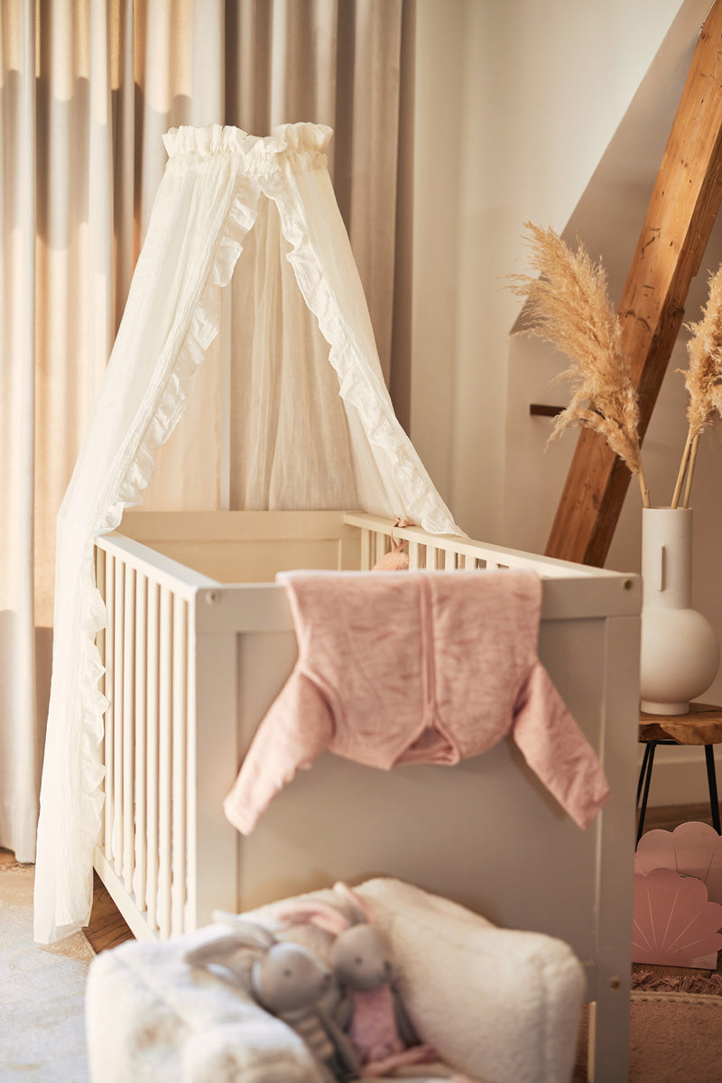Ciel de lit bébé en coton biologique - Voile pour berceau