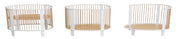 Lit bébé oeuf (matelas inclus) Évolutif 70 x 140cm Blanc/Naturel
