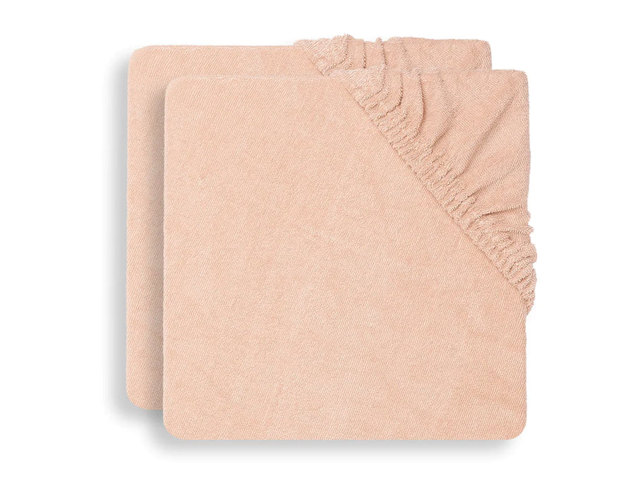 Pack of 2 Sponge changing mat covers 50x70cm | Pale Pink - Jollein