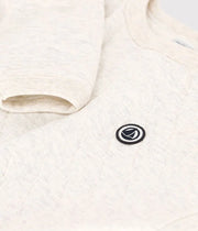Gewatteerde tubic-sweatshirt voor kinderen, meisje/jongen | Gemêleerd Montelimar Beige - Petit Bateau
