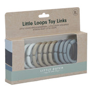 Toy clip Little Loops blue (12 pcs) - Little Dutch