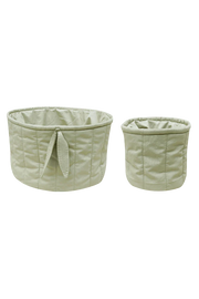 Set of two Olive quilted baskets - Lorena Canals 