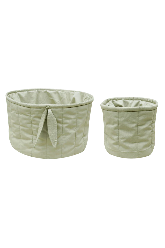 Set of two Olive quilted baskets - Lorena Canals 