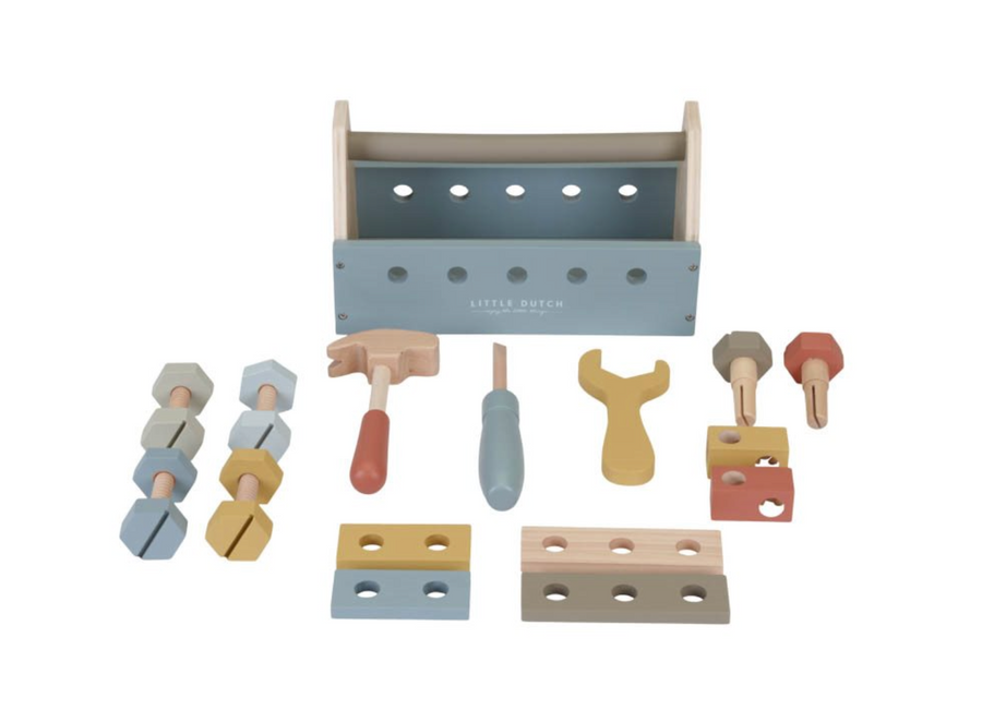 Boîte à outils enfant en bois (20pcs) - Little Dutch