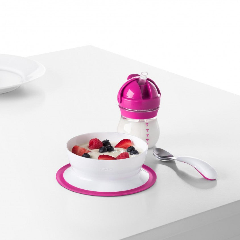 Stick &amp; Stay Pink Bowl - OXO TOT 