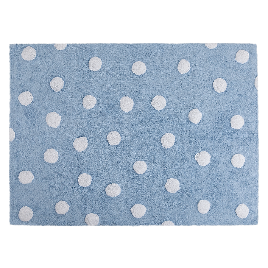 Tapis lavable Polka Dots bleu et blanc - Lorena Canals