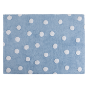 Blue and white Polka Dots washable rug - Lorena Canals