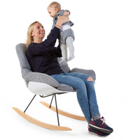 Rocking lounge chair White &amp; Gray - Childhome 