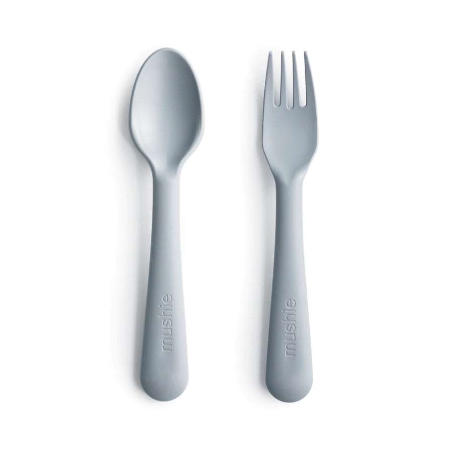 Fork &amp; Spoon Set / Cloud - Mushie 