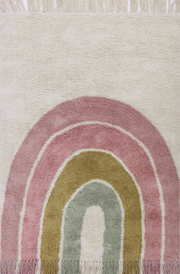 Rainbow Pink washable rug 130 x 90cm - Little dutch