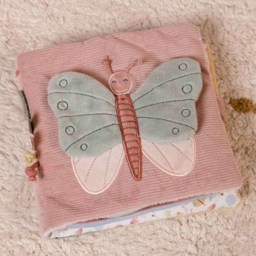 Flowers &amp; Butterflies activity fabric book - Little Dutch
