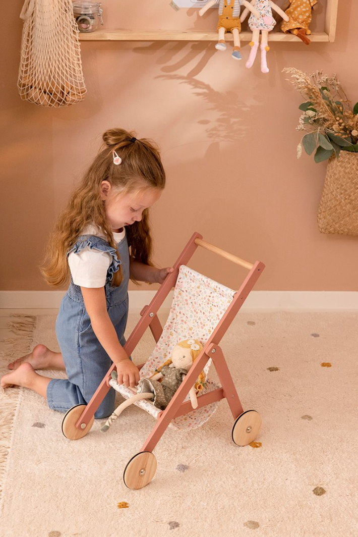 Poussette en bois pour poupée Flowers & Butterflies - Little Dutch –  Comptoir des Kids