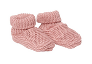 Vintage Pink Knitted Baby Slippers - Little Dutch