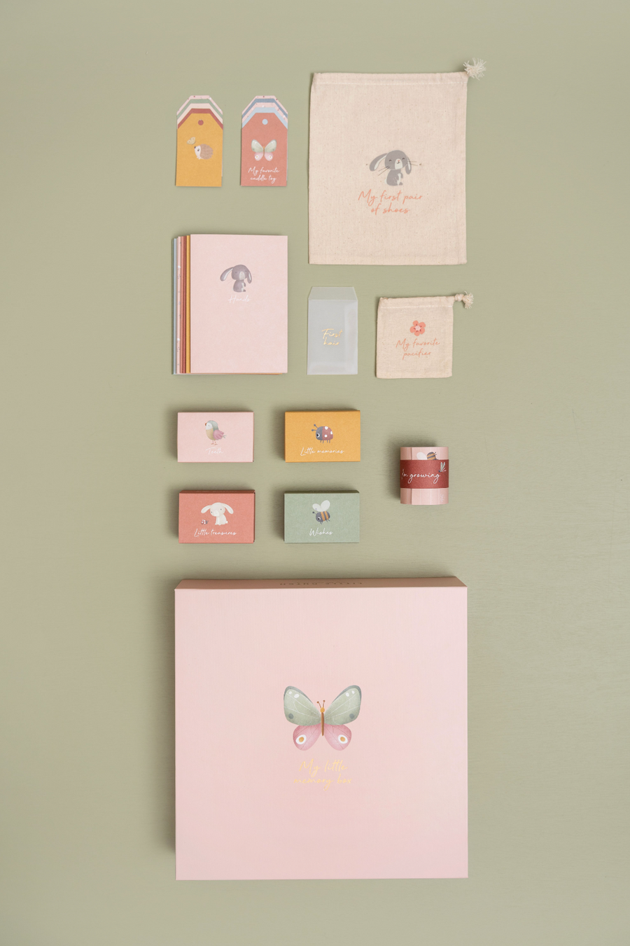 Flowers &amp; Butterflies birth keepsake box - Little Dutch 