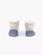 Kobaltblauwe jersey pantoffels voor poppen - Minikane