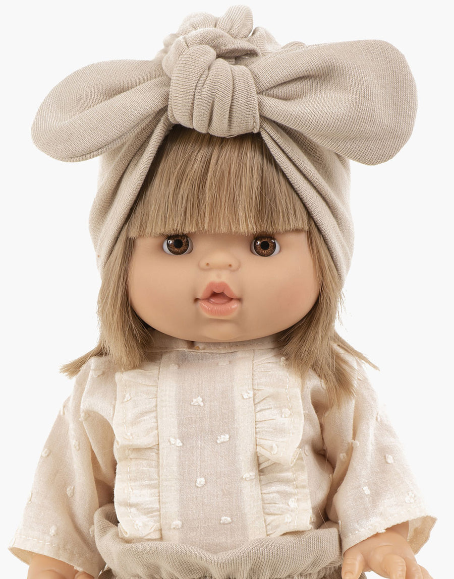 Linen fleece turban for doll - Minikane