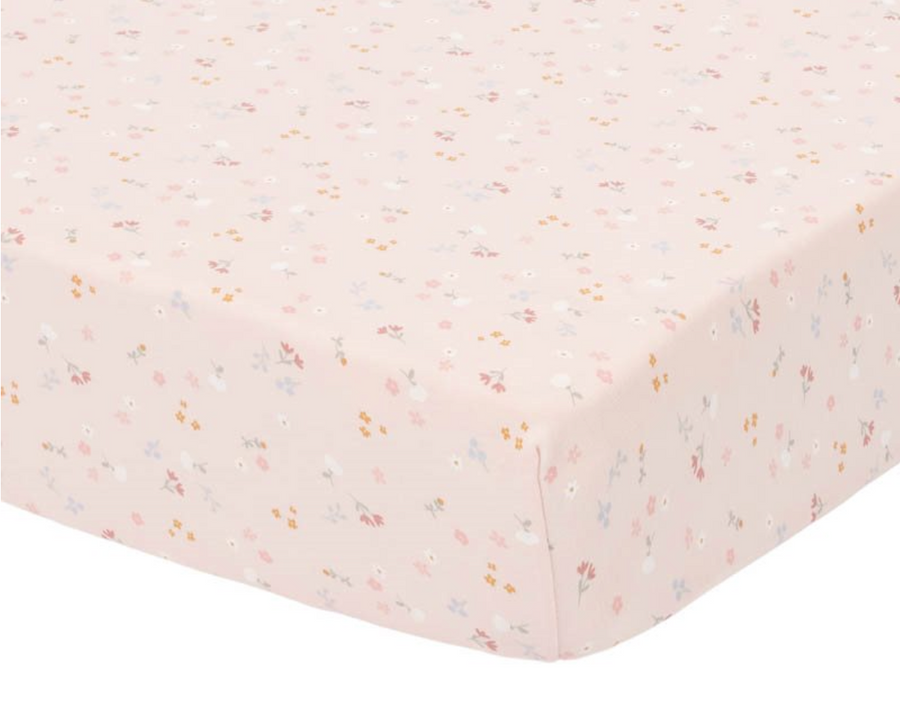 Drap-housse lit 60x120cm Little Pink Flowers - Little dutch