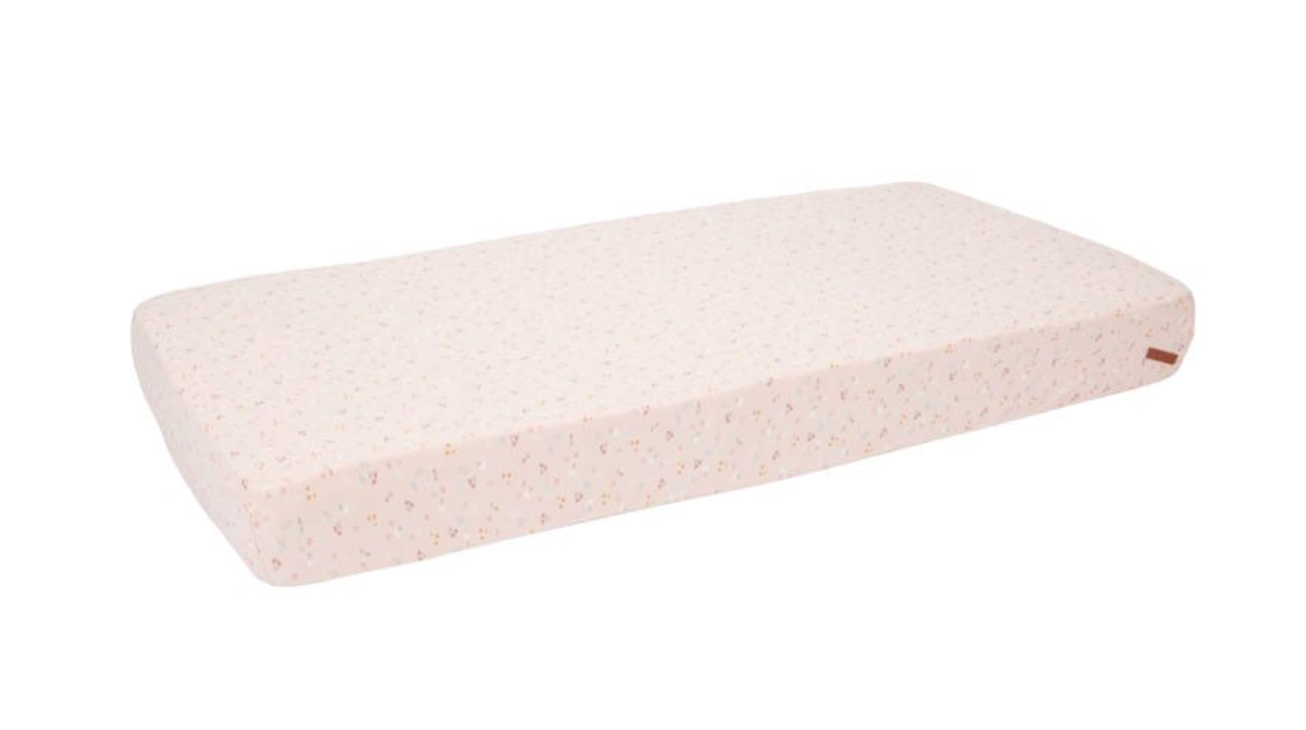 Fitted bed sheet 60x120cm Little Pink Flowers - Little dutch