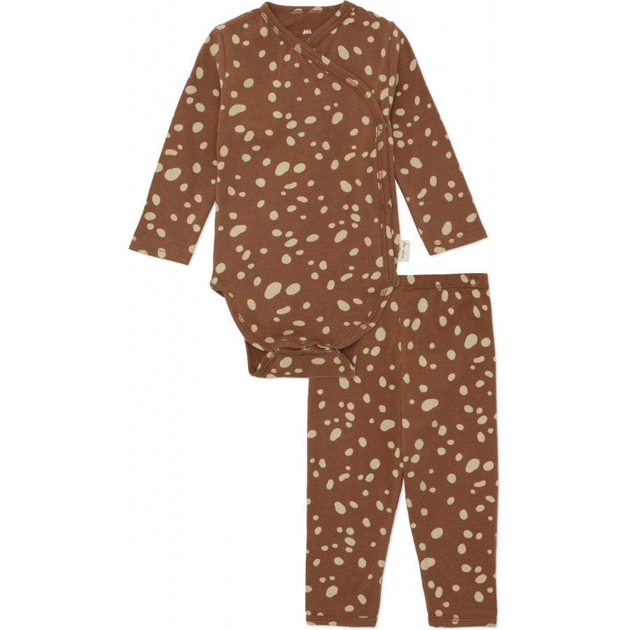 Newborn Organic Cotton Pajamas Deer Brown - Konges Slojd 